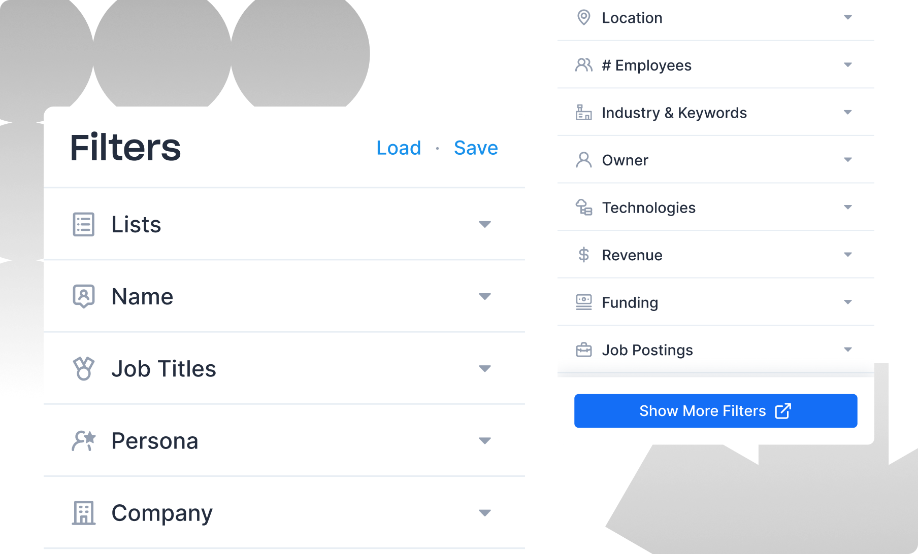 Screenshot showing Contact & Account Search