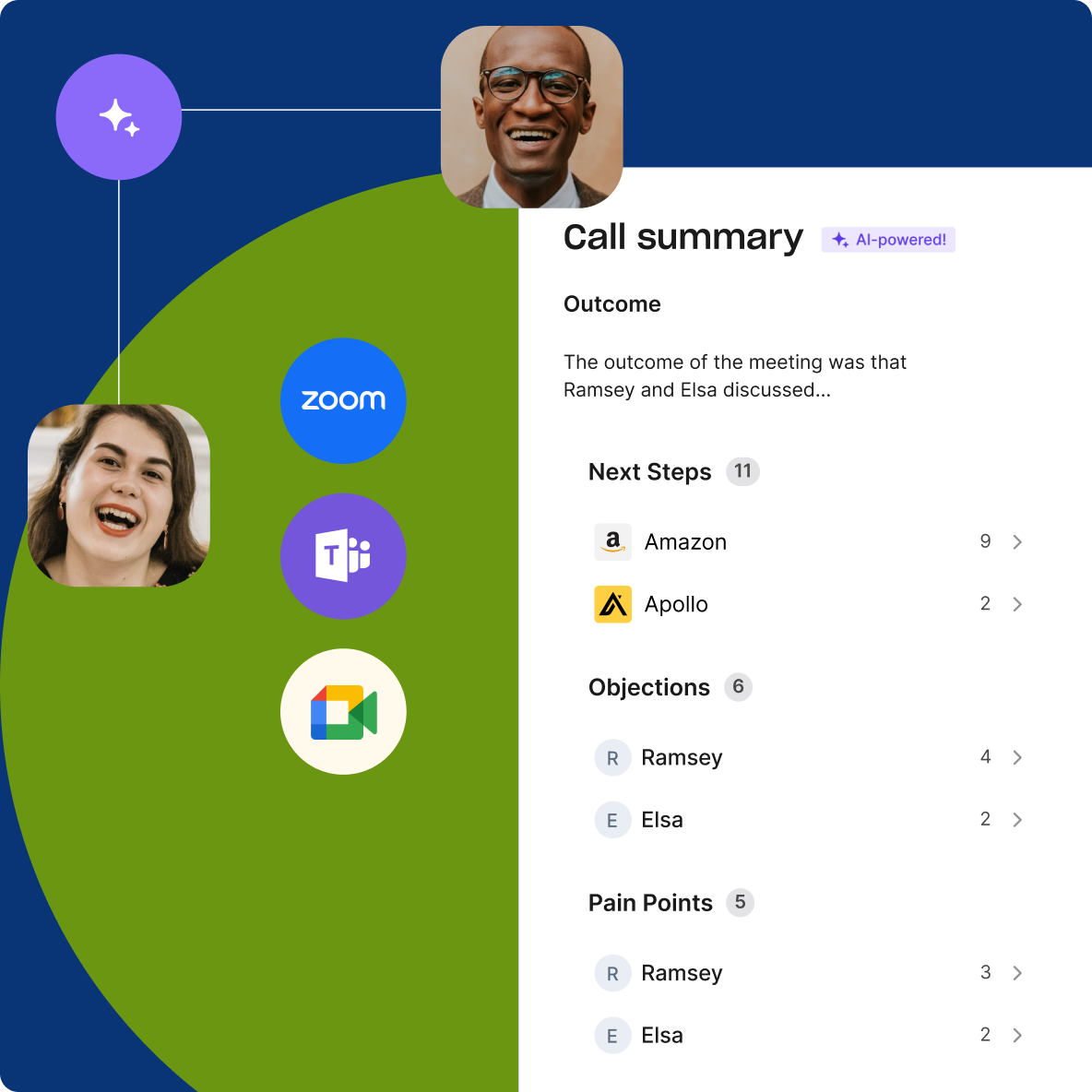 Conversation capture and transcription interface
